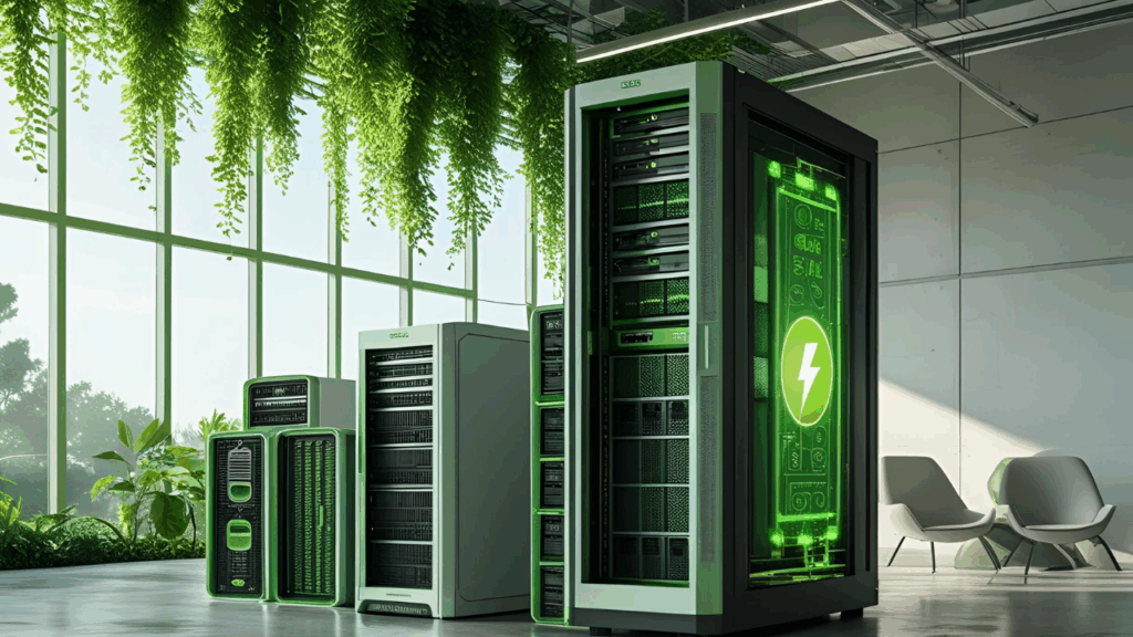 Sustainable technology setup with renewable energy